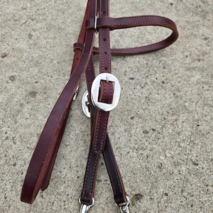 Rancher Quick Change- Browband Headstall - Western Headstall - Western Bridle- Leather Horse Tack - Ranch Hand Premium Leather Headstall