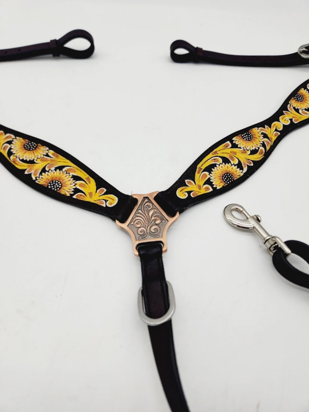 Yellow Sunflower Breast Collar Roper Style Breastcollar Perfect for