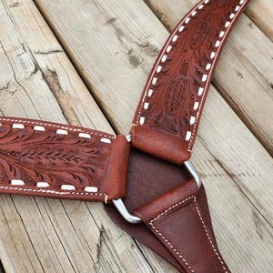 White Buckstitch- Breast Collar