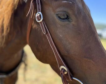 Cowpuncher Browband Headstall - Western Headstall - Western Bridle- Leather Horse Tack - Ranch Hand Premium Leather Headstall
