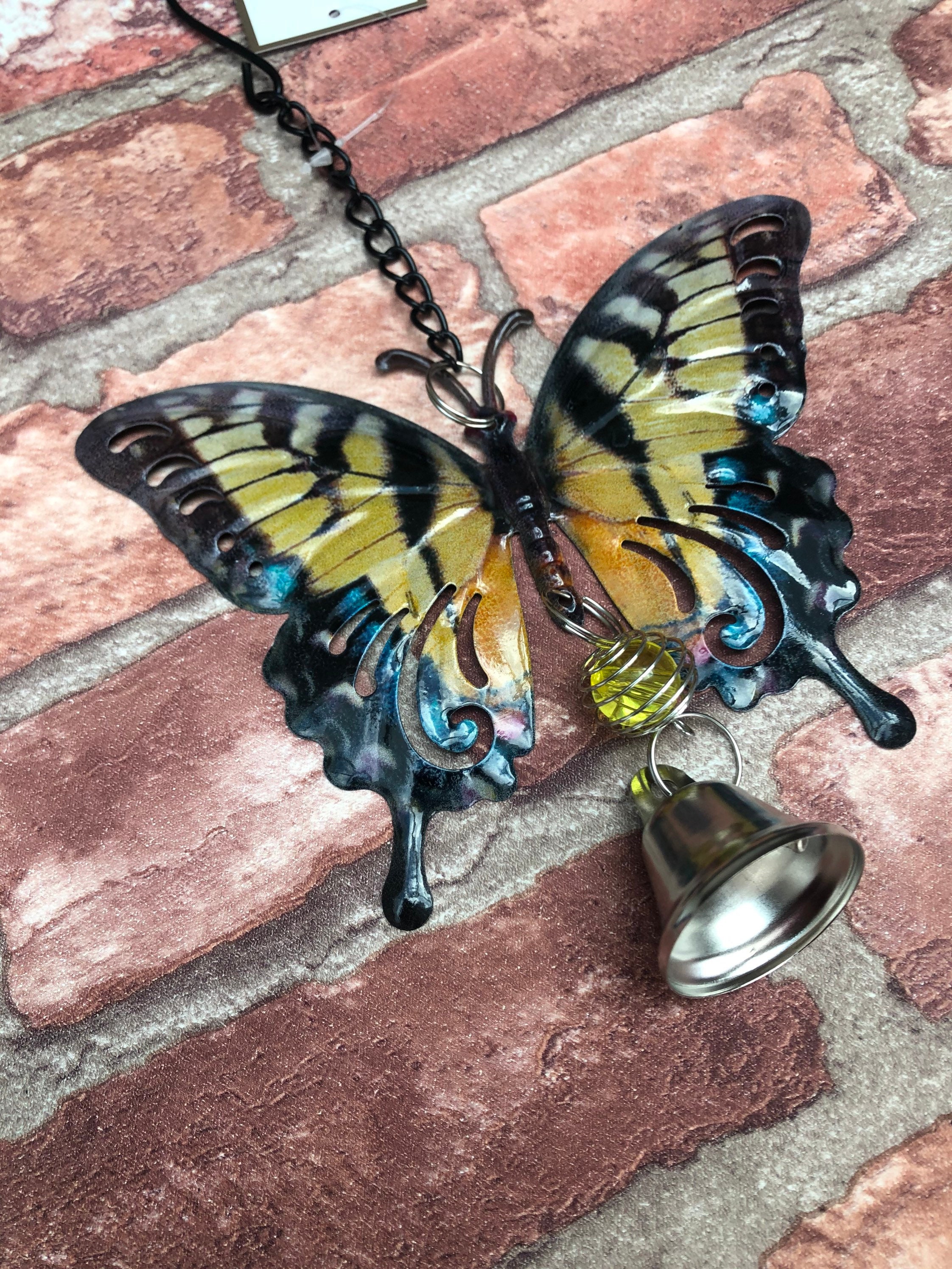 Hanging Metal Butterfly Wall Decoration Outdoor Garden Wind Etsy