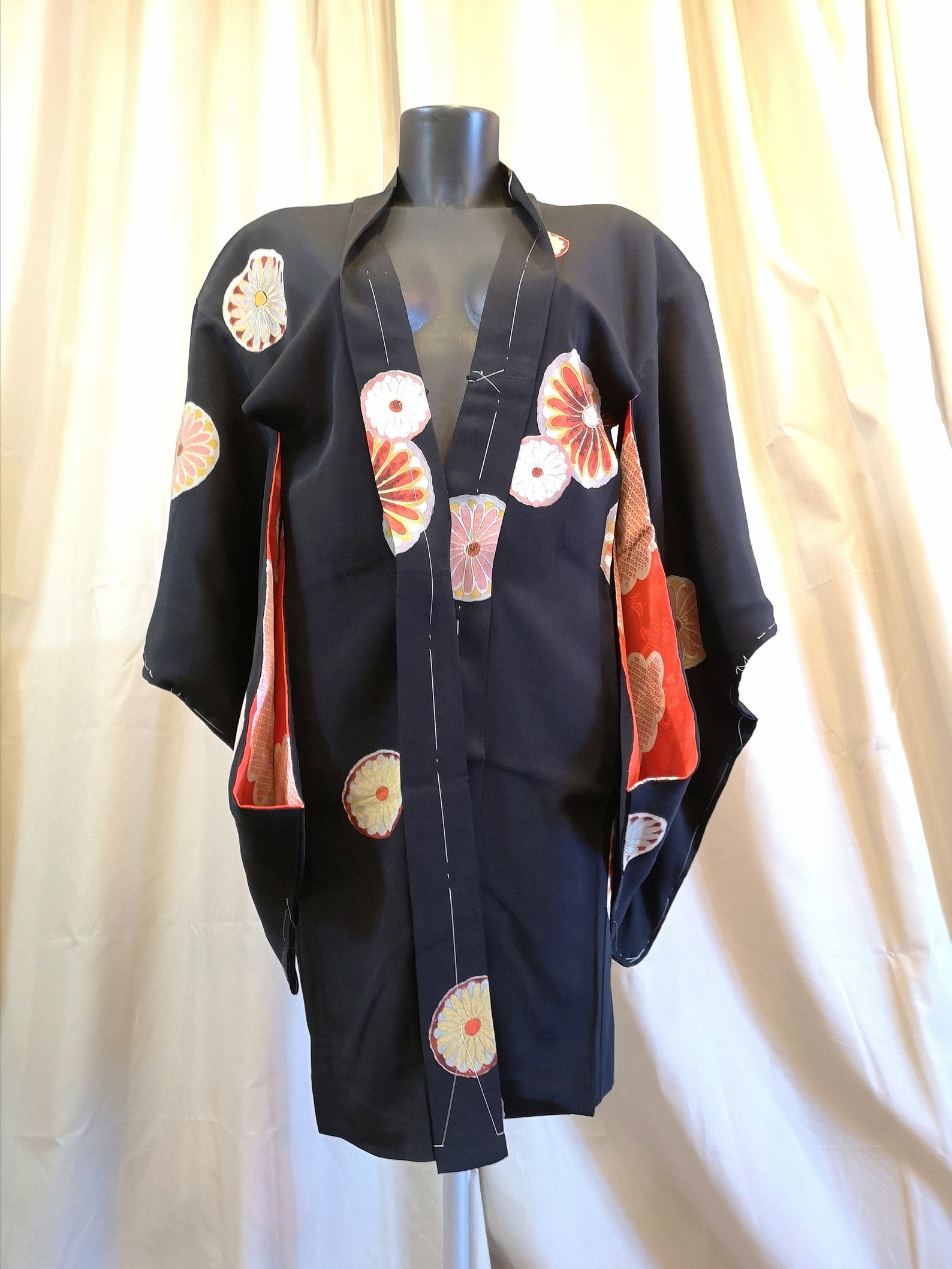 HAORI Japanese kimono / kimono Jacket / wafuku / silk / | Etsy