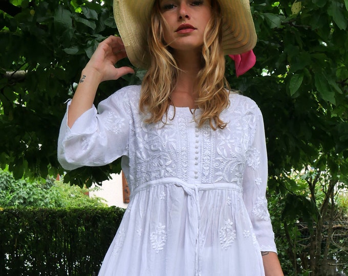 White Cotton Dress main image 1