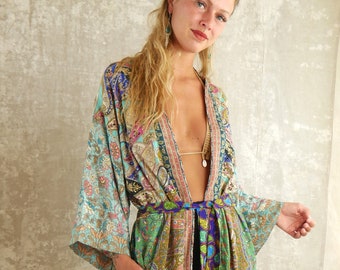 ZAZO Luxus-Roben für Damen, Kimono-Morgenmäntel für Damen, lange Kimono-Roben, lange Brautjungfern-Roben, luxuriöses Einzelstück