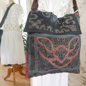 Bolsos para mujer Crossbody Bolsos para mujer Tote Bag. Único One Off original pieza tribal étnica hmong bordado.