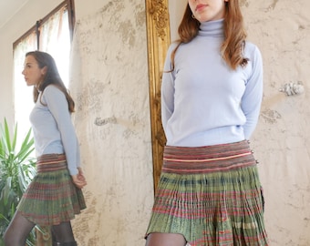 AUTHENTIC textile, Hmong skirt, cotton hemp, unique piece, rare, old materials, vintage