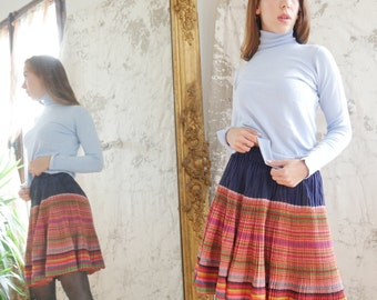 AUTHENTIC textile skirt Hmong hemp cotton, unique piece rare old vintage fabric