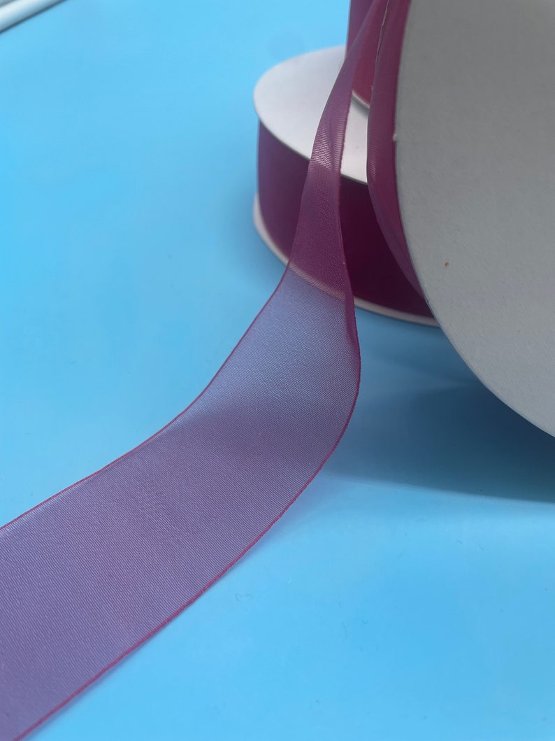 Rose Red Luster-sheer Ribbon, 1.6 X 100 Yards, 100% Nylon for Gift ...