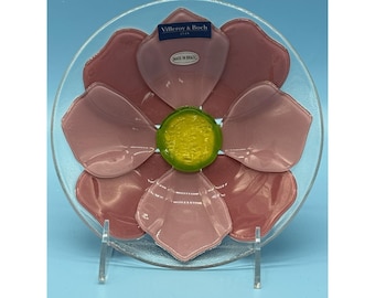 Bol Villeroy & Boch Flora Vitrium Wild Rose de 17 cm (6 3/4") Nuevo con etiquetas Vintage Descatalogado