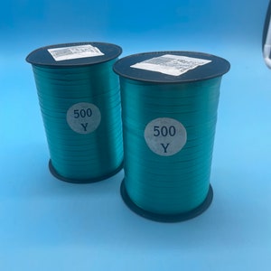 Teal curling ribbon, 3/15 x 500 yards, Great for curling on balloons, favors, and gifts!