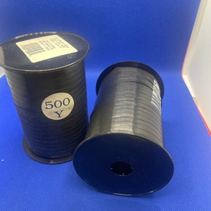Black smooth curling ribbon, 3/16&quot; x 500 yards, Great for curling on balloons, favors, and gifts!