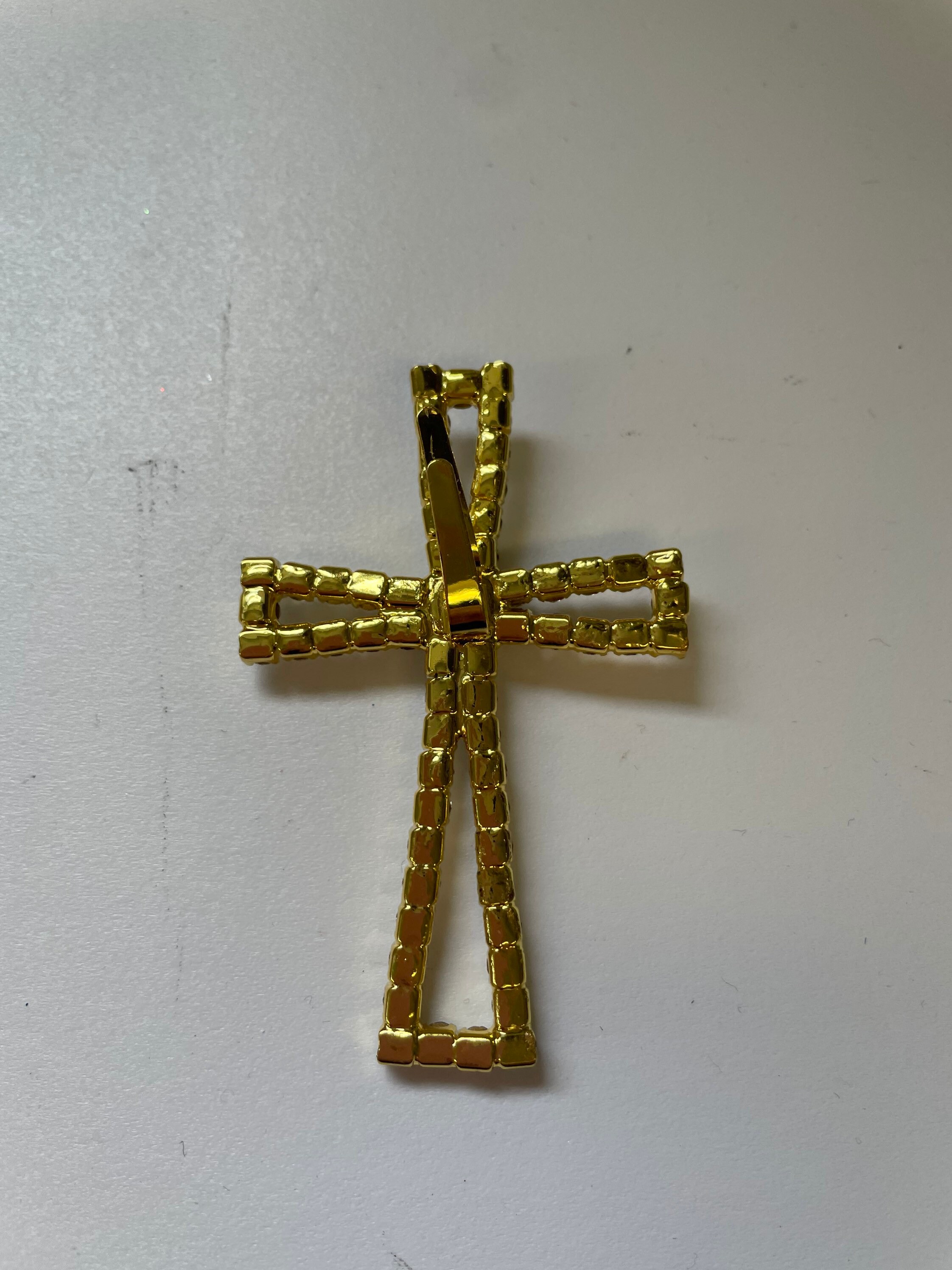Rhinestone Cross Embellishment, Silver and Gold, 3-inch - Etsy