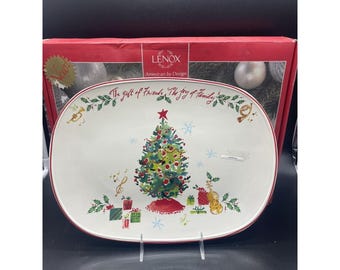 Lenox The Gift of Friends Platter Holiday Inspirations 14" Nuevo, la caja está dañada