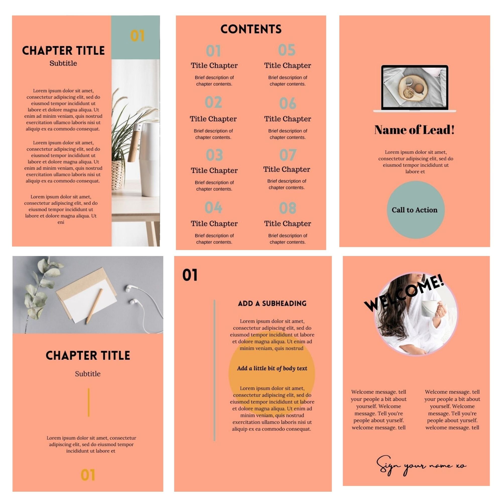 ebook-template-for-canva-colorful-ebook-template-canva-etsy