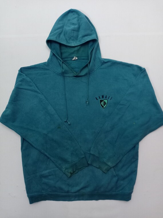 Vintage Hawaii Embroidered Logo Hooded Sweatshirt