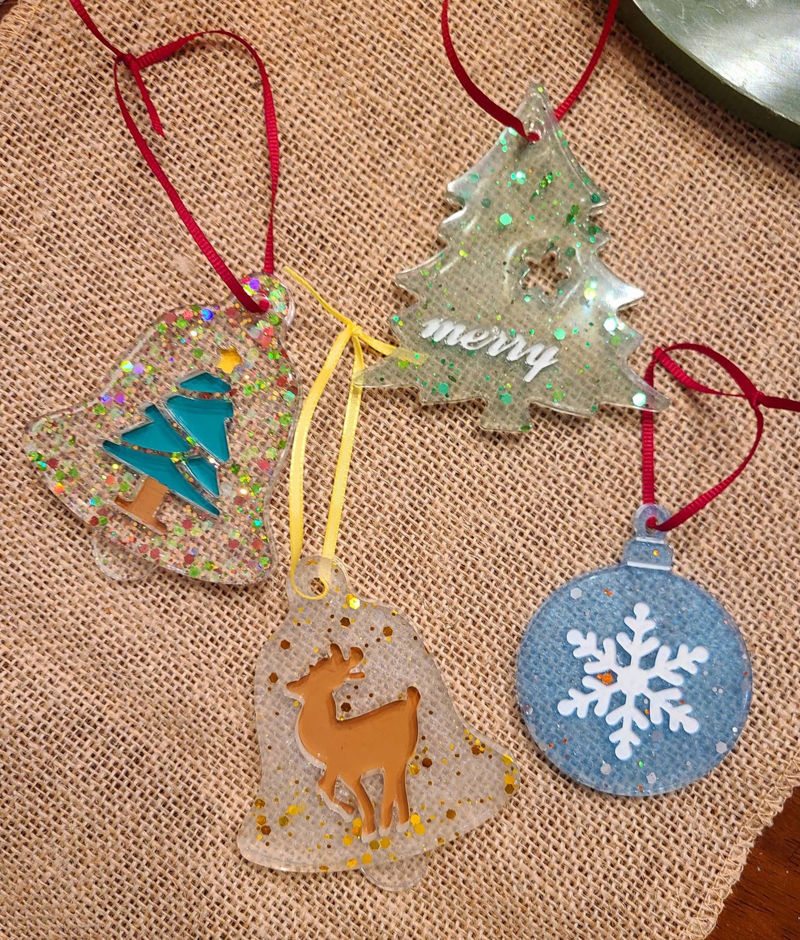 Resin Personalized Christmas Ornaments 