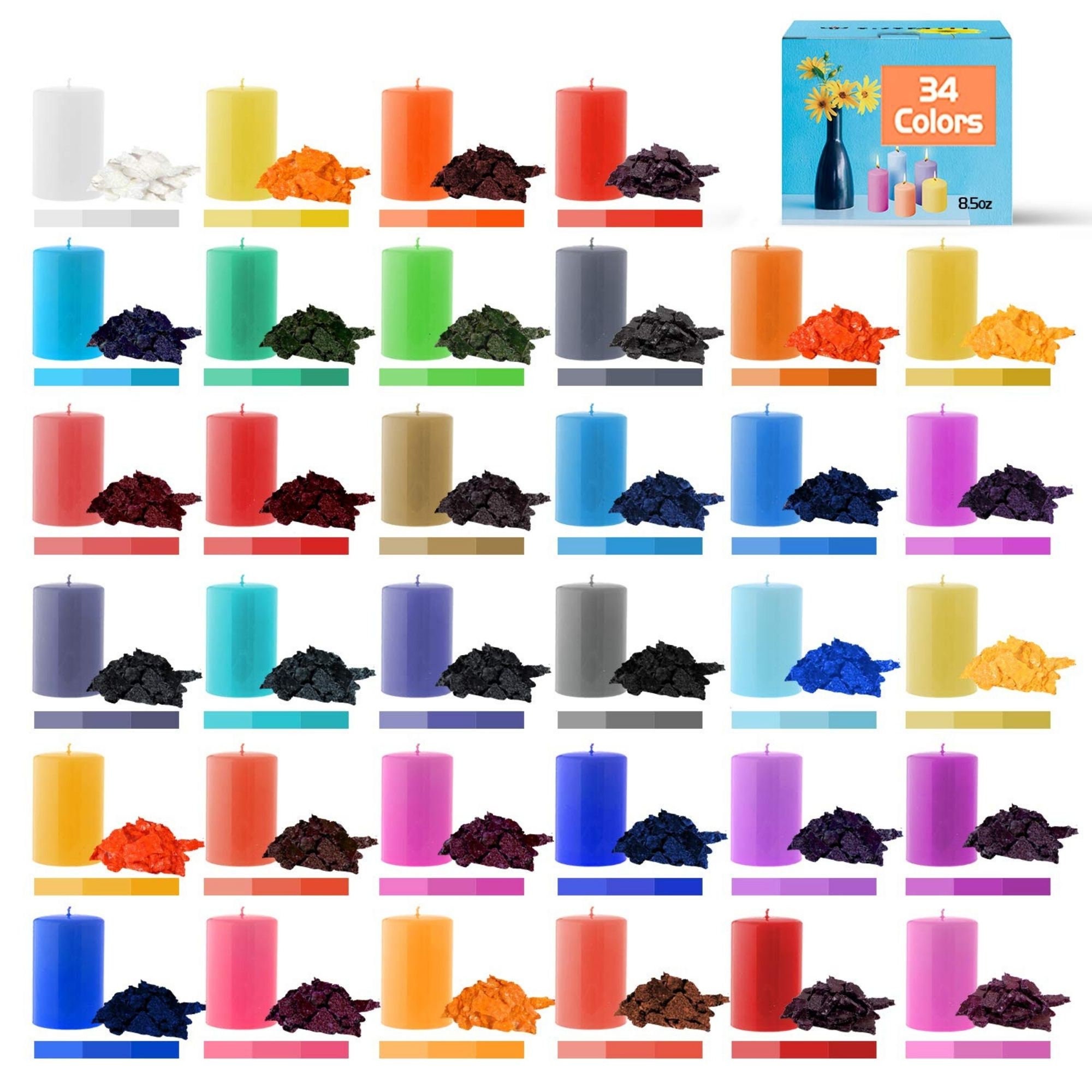 Candle Making Dye 34 Popular Colors Candle Wax Dye 8.5oz Etsy