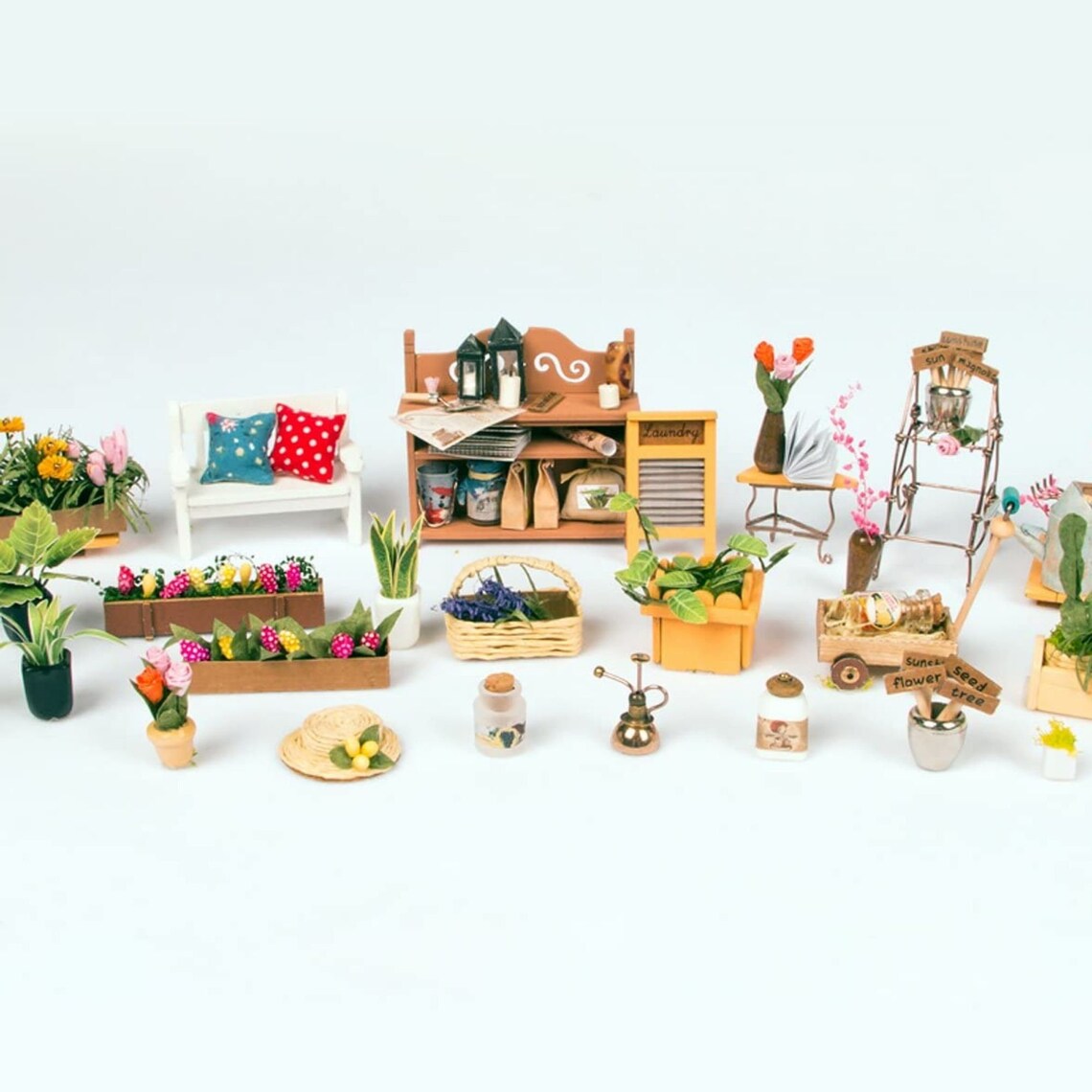 Dollhouse Miniature DIY Kit with Furniture 124 Scale Model Etsy