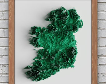 Ireland Relief Map | Printable Decor