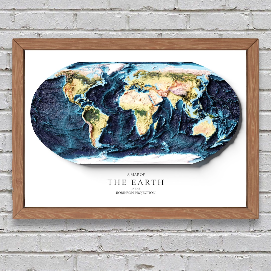 A Map of the Earth | Printable Decor - Etsy