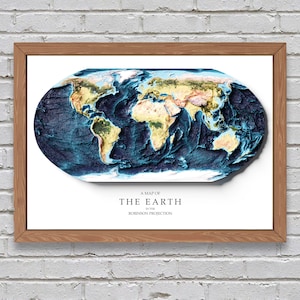 Un mapa de la Tierra / Decoración imprimible