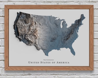 USA Relief Map | Printable Decor