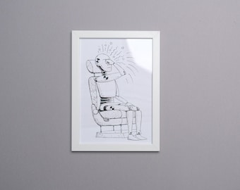 Crash Dummy grafische print - A4 Print (Unframed) Digital Art - Gedrukt in nederland