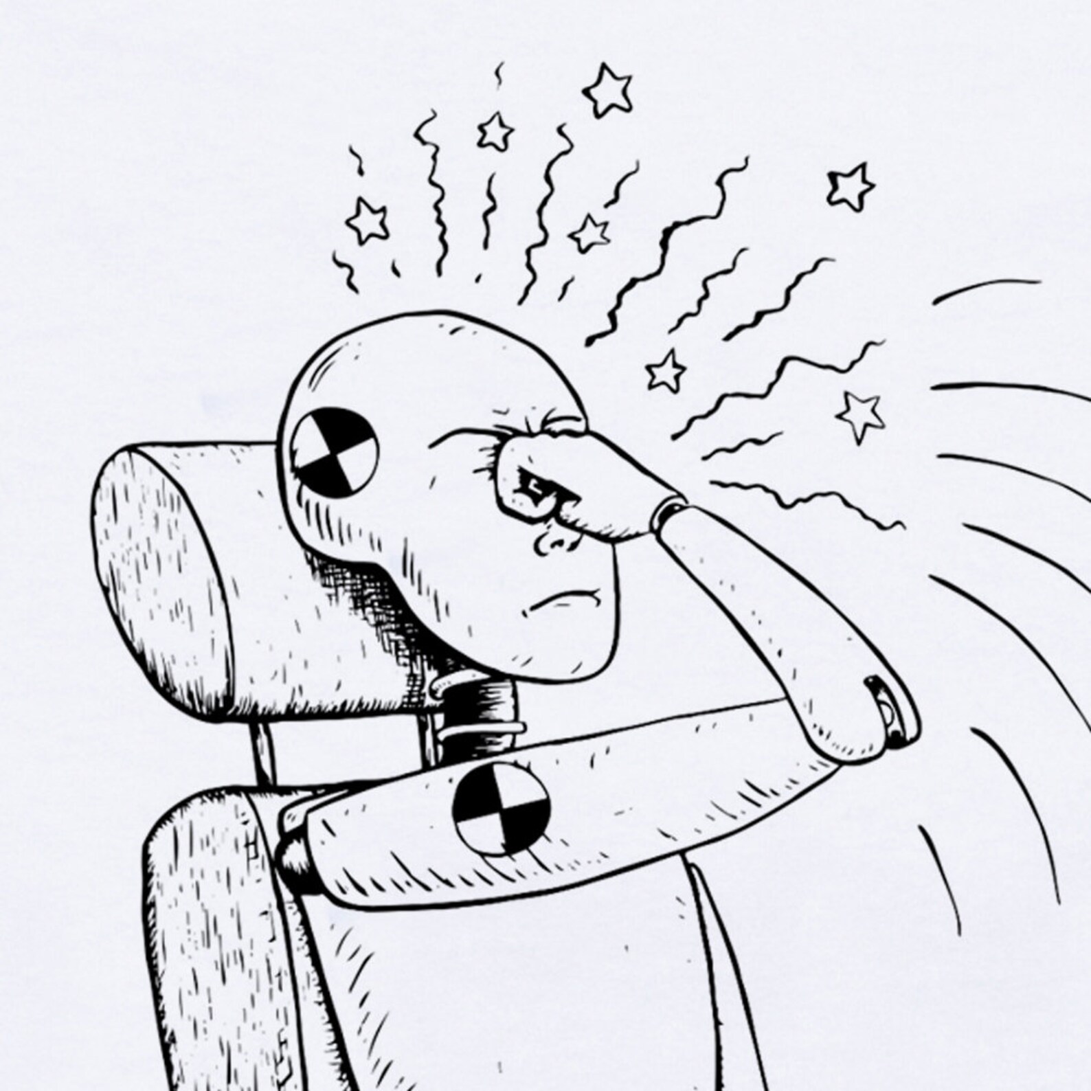 Crash Dummy Graphic Print A4 Print unframed Digital Art Etsy