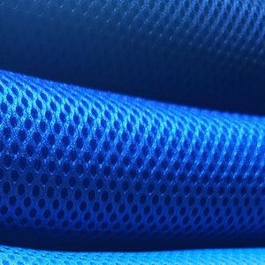 Blue Diamond Mesh Stretch Polyester Fabric by the Yards Big Hole 0.5&#39;&#39; Spandex Fishnet Fabric Wide 58&#39;&#39; Air File Fabric 19 Different