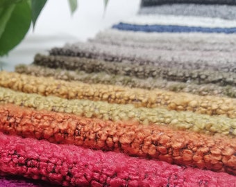 23 Color Boucle Fabric by the Yard, Solid Color Boucle Upholstery Fabric, Textured Boucle Fabric for Sofa Chair Cushions Home Decor