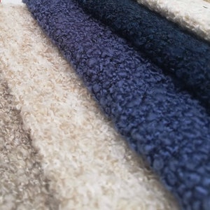 Boucle Upholstery Fabric: 56&quot; Wide, Faux Sheepskin Style