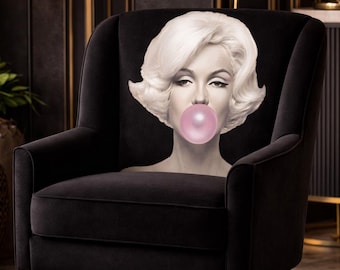 Marilyn Monroe Stoff Panel | Waschbarer Bezug, Wandbild, Kunst