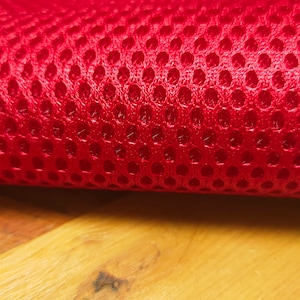 Red Diamond Mesh Stretch Polyester Fabric by the Yards Big Hole 0.5&#39;&#39; Spandex Fishnet Fabric Wide 58&#39;&#39; Air File Fabric 19 Different Color