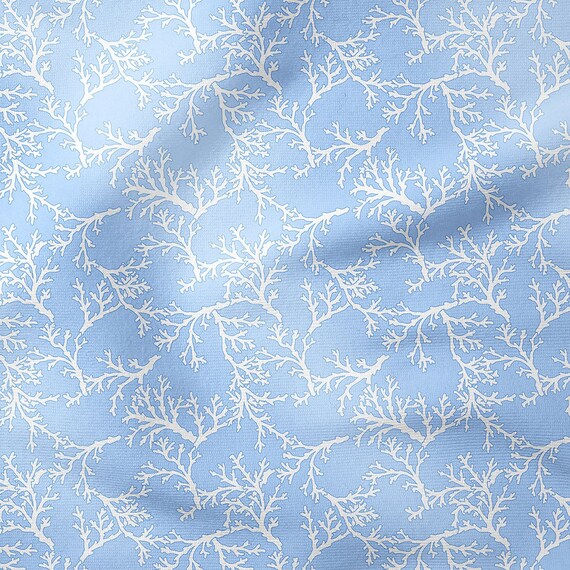 92 Summer Fabricsea Coral Fabric by the Yardvintage Etsy