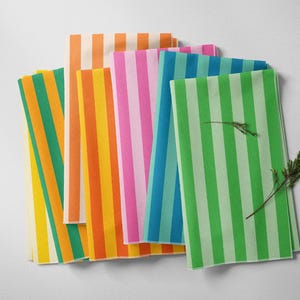 Candy Stripes – Bold Striped Rainbow Fabric Bundle for Playful Projects Fabric by The Yards, Vintage Fabric, Sewing Fabric, Print Fabric