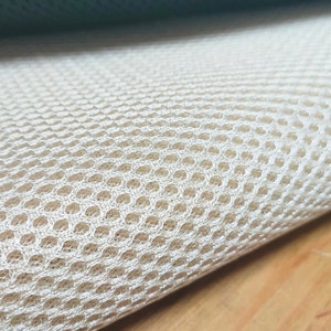 BLACK FISH NET AIRTEX MESH FABRIC POLYESTER STRETCH MATERIAL 3 TO 4 MM  HOLES 