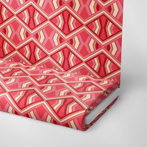 68 | 1950&#39;s 1960&#39;s Retro Colorful Geometric Fabric by The Yard | Vintage Fabric | PES Fabric | Furniture Upholstery Fabric | Sewing Fabric