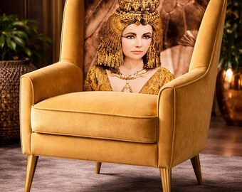 Elizabeth Taylor Fabric Poster: Hollywood Home Decor, Upholstery Panel