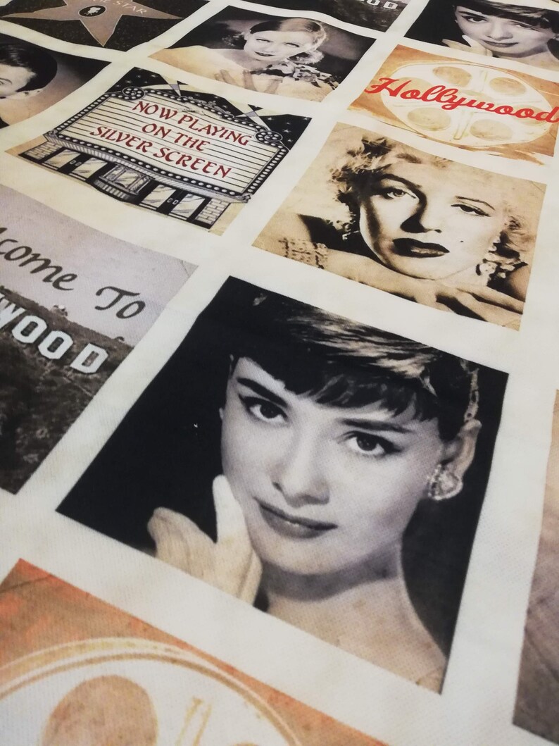11 Hollywood Upholstery Fabric by the Yard Old Movie Print Etsy