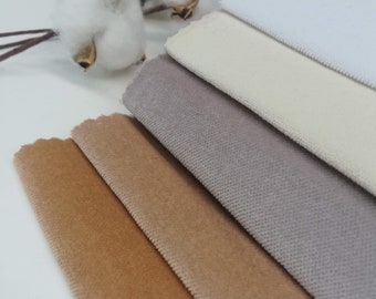 55 Color Cotton Velvet Fabric by the Yard – Premium Upholstery Velvet Fabric for Sewing, Curtains & Home Decor