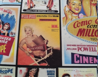 Marilyn Monroe Fabric: Vintage Movie Poster Print