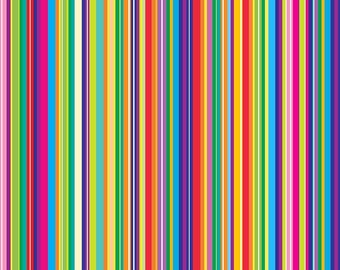 Retro Colorful Striped Polyester Fabric: Upholstery, Drapery Material