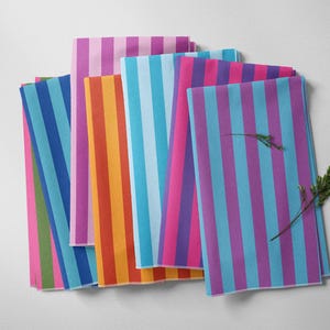 Candy Stripes – Bold Striped Rainbow Fabric Bundle for Playful Projects Fabric by The Yards, Vintage Fabric, Sewing Fabric, Print Fabric