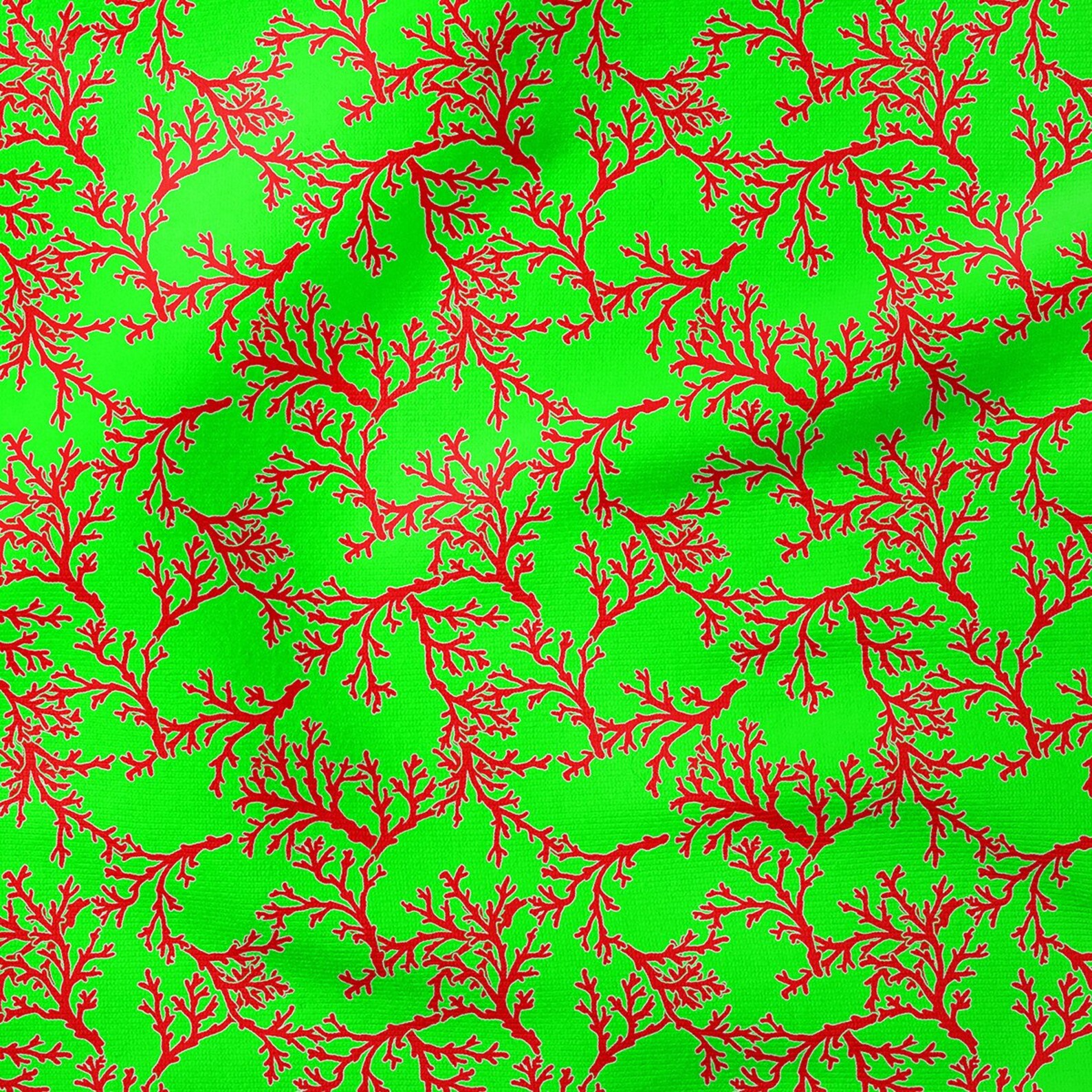 92 Summer Fabricsea Coral Fabric by the Yardvintage Etsy