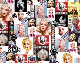 Marilyn Monroe Fabric: Vintage Movie Print Polyester Upholstery
