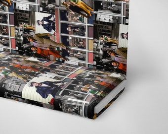 Hollywood Movie Print Upholstery Fabric - Retro Cinema Decor