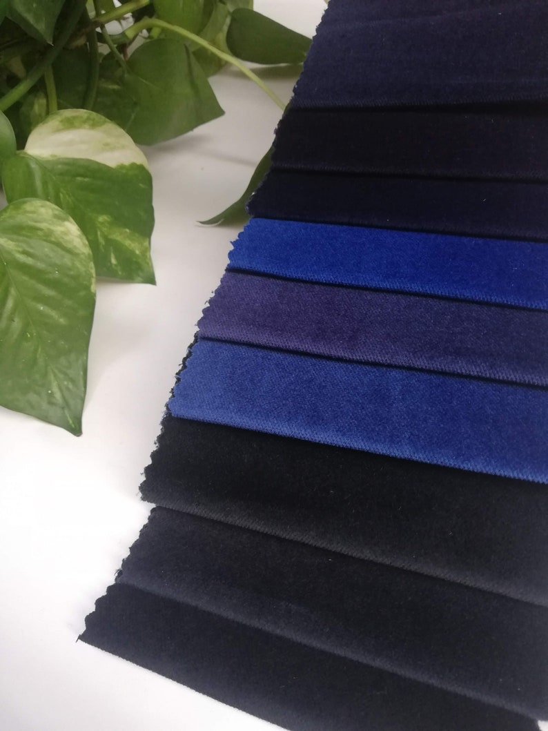 Cotton Velvet Fabric by the Yard 55 Colours 55 Wide Etsy