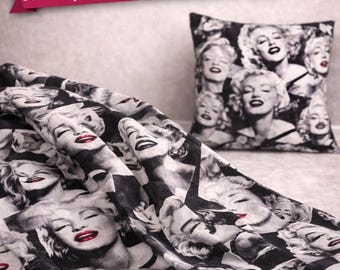 Iconic Pop Art Fabric, Vintage Hollywood Portrait Print by Yard