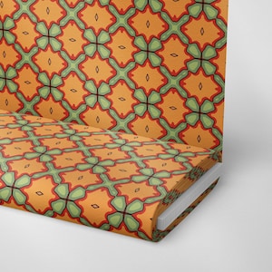 67 | 1950&#39;s 1960&#39;s Retro Colorful Geometric Fabric by The Yard | Vintage Fabric | PES Fabric | Furniture Upholstery Fabric | Sewing Fabric