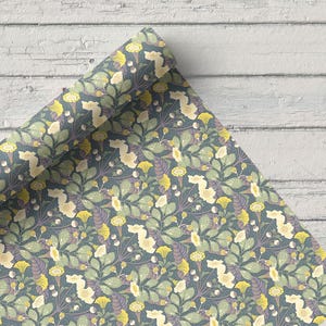 25 | 40&#39;s 50&#39;s 60&#39;s Retro Colorful Flowers Fabric by The Yard | Vintage Decor | Polyester | Furniture Upholstery Fabric | Drapery 55&#39;&#39; wide
